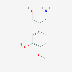 5-(1-amino-3-hydroxypropan-2-yl)-2-methoxyphenol