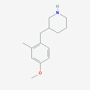 3-(4-Methoxy-2-methylbenzyl)piperidine