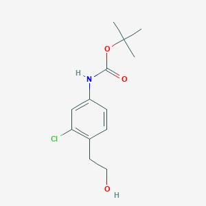 tert-butyl N-[3-chloro-4-(2-hydroxyethyl)phenyl]carbamate