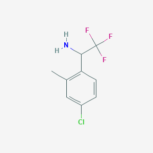 1-(4-Chloro-2-methylphenyl)-2,2,2-trifluoroethan-1-amine