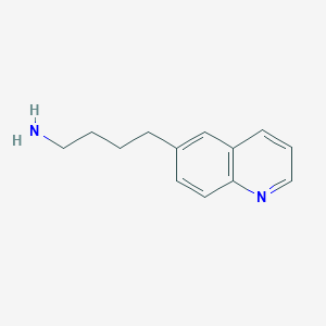 molecular formula C13H16N2 B13607083 4-(Quinolin-6-yl)butan-1-amine 