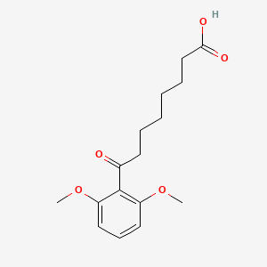molecular formula C16H22O5 B1360710 8-(2,6-二甲氧苯基)-8-氧代辛酸 CAS No. 898792-53-5