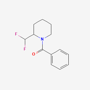 molecular formula C13H15F2NO B13607110 1-Benzoyl-2-(difluoromethyl)piperidine 