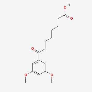 molecular formula C16H22O5 B1360712 8-(3,5-Dimethoxyphenyl)-8-oxooctanoic acid CAS No. 898792-57-9