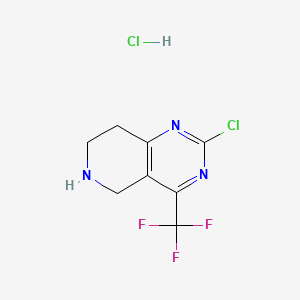 2-chloro-4-(trifluoromethyl)-5H,6H,7H,8H-pyrido[4,3-d]pyrimidinehydrochloride