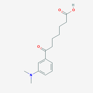 molecular formula C15H21NO3 B1360715 7-[3-(N,N-Dimethylamino)phenyl]-7-oxoheptanoic acid CAS No. 951889-07-9