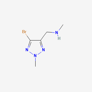 molecular formula C5H9BrN4 B13607159 5-Bromo-N,2-dimethyl-2H-1,2,3-triazole-4-methanamine 