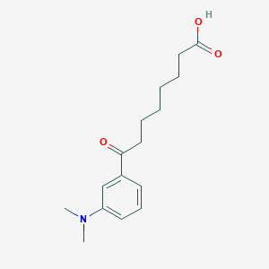 molecular formula C16H23NO3 B1360716 8-[3-(N,N-Dimethylamino)phenyl]-8-oxooctanoic acid CAS No. 951889-11-5