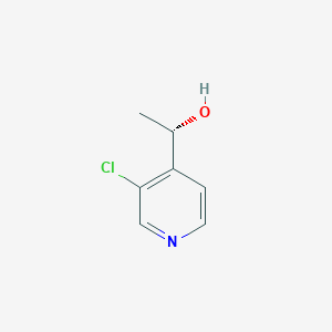 molecular formula C7H8ClNO B13607185 (1S)-1-(3-chloropyridin-4-yl)ethan-1-ol 