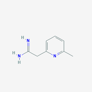 molecular formula C8H11N3 B13607196 2-(6-Methylpyridin-2-yl)acetimidamide 