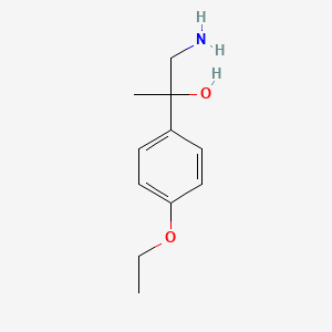 molecular formula C11H17NO2 B13607243 1-Amino-2-(4-ethoxyphenyl)propan-2-ol 