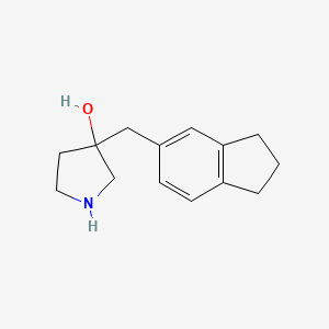 3-((2,3-Dihydro-1h-inden-5-yl)methyl)pyrrolidin-3-ol