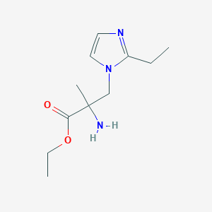 Ethyl 2-amino-3-(2-ethyl-1h-imidazol-1-yl)-2-methylpropanoate