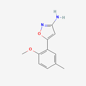 5-(2-Methoxy-5-methylphenyl)isoxazol-3-amine