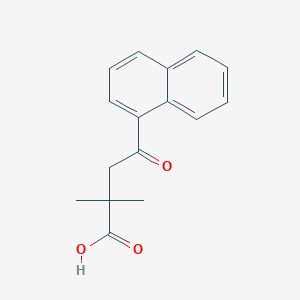 molecular formula C16H16O3 B1360730 2,2-Dimethyl-4-(1-naphthyl)-4-oxobutyric acid CAS No. 854904-16-8