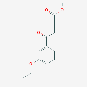 molecular formula C14H18O4 B1360731 2,2-二甲基-4-(3-乙氧基苯基)-4-氧代丁酸 CAS No. 951892-89-0