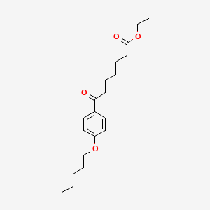 B1360753 Ethyl 7-oxo-7-(4-pentyloxyphenyl)heptanoate CAS No. 898757-83-0