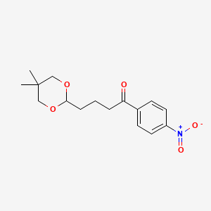 B1360768 4-(5,5-Dimethyl-1,3-dioxan-2-YL)-4'-nitrobutyrophenone CAS No. 898786-30-6