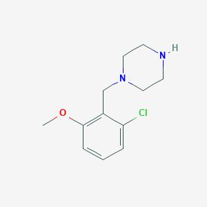 3-Chloro-2-(piperazin-1-ylmethyl)phenol