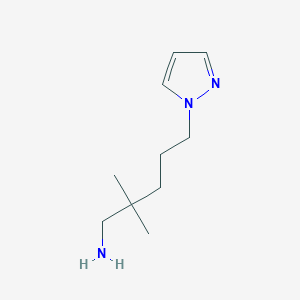 2,2-Dimethyl-5-(1h-pyrazol-1-yl)pentan-1-amine