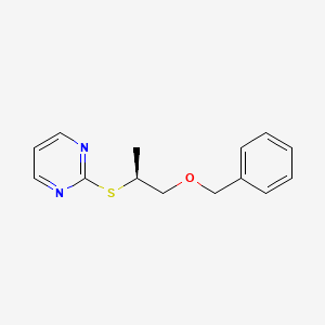 2-{[(2S)-1-(benzyloxy)propan-2-yl]sulfanyl}pyrimidine