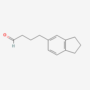 4-(2,3-dihydro-1H-inden-5-yl)butanal