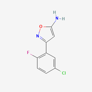 3-(5-Chloro-2-fluorophenyl)isoxazol-5-amine