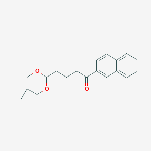 B1360786 4-(5,5-Dimethyl-1,3-dioxan-2-YL)-2'-butyronaphthone CAS No. 898756-38-2