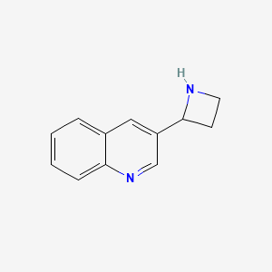 molecular formula C12H12N2 B13607928 3-(Azetidin-2-yl)quinoline 