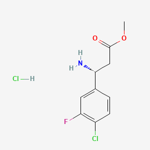 methyl (3R)-3-amino-3-(4-chloro-3-fluorophenyl)propanoate hydrochloride