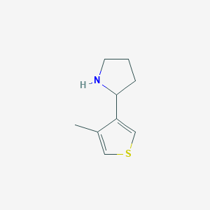 molecular formula C9H13NS B13607976 2-(4-Methylthiophen-3-yl)pyrrolidine 