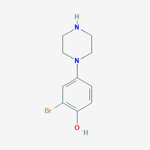 2-Bromo-4-(piperazin-1-yl)phenol