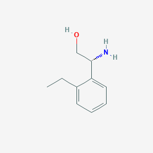 molecular formula C10H15NO B13608011 (2R)-2-Amino-2-(2-ethylphenyl)ethan-1-OL 