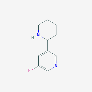 3-Fluoro-5-(piperidin-2-yl)pyridine