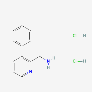 molecular formula C13H16Cl2N2 B13608032 1-[3-(4-Methylphenyl)pyridin-2-yl]methanaminedihydrochloride 