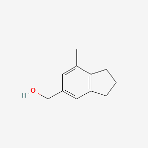 molecular formula C11H14O B13608042 (7-methyl-2,3-dihydro-1H-inden-5-yl)methanol 