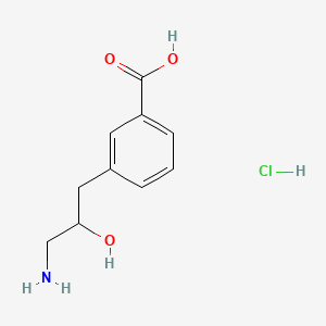 molecular formula C10H14ClNO3 B13608096 3-(3-Amino-2-hydroxypropyl)benzoicacidhydrochloride 