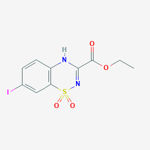 ethyl7-iodo-1,1-dioxo-4H-1lambda6,2,4-benzothiadiazine-3-carboxylate