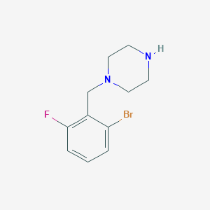 1-[(2-Bromo-6-fluorophenyl)methyl]piperazine