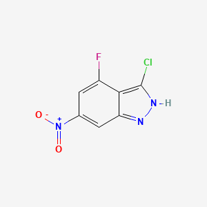 molecular formula C7H3ClFN3O2 B1360823 3-氯-4-氟-6-硝基-1H-吲唑 CAS No. 885520-10-5