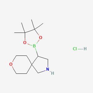 4-(4,4,5,5-Tetramethyl-1,3,2-dioxaborolan-2-yl)-8-oxa-2-azaspiro[4.5]decane hydrochloride