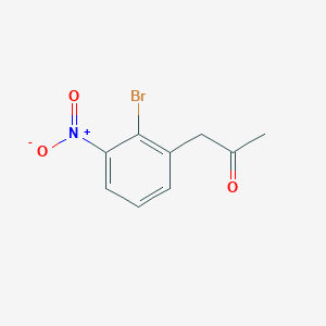 molecular formula C9H8BrNO3 B13608237 1-(2-Bromo-3-nitrophenyl)propan-2-one 