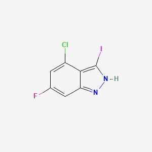 molecular formula C7H3ClFIN2 B1360830 4-氯-6-氟-3-碘吲唑 CAS No. 887567-83-1