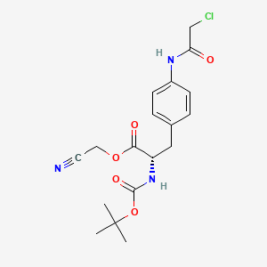 cyanomethyl(2S)-2-{[(tert-butoxy)carbonyl]amino}-3-[4-(2-chloroacetamido)phenyl]propanoate