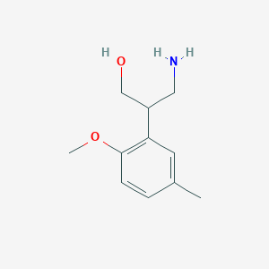 molecular formula C11H17NO2 B13608414 3-Amino-2-(2-methoxy-5-methylphenyl)propan-1-ol 