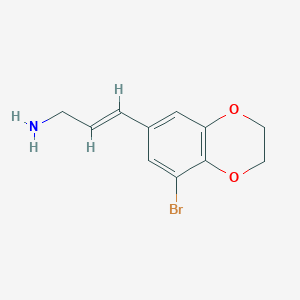 3-(8-Bromo-2,3-dihydro-1,4-benzodioxin-6-yl)prop-2-en-1-amine