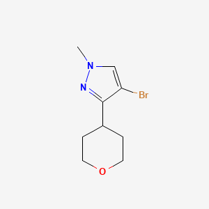 4-bromo-1-methyl-3-(oxan-4-yl)-1H-pyrazole