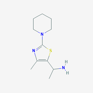 1-(4-Methyl-2-(piperidin-1-yl)thiazol-5-yl)ethan-1-amine