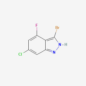 molecular formula C7H3BrClFN2 B1360851 3-溴-6-氯-4-氟-1H-吲唑 CAS No. 1000340-85-1