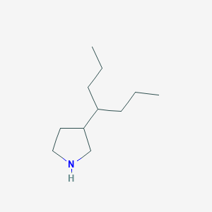 molecular formula C11H23N B13608541 3-(Heptan-4-yl)pyrrolidine 